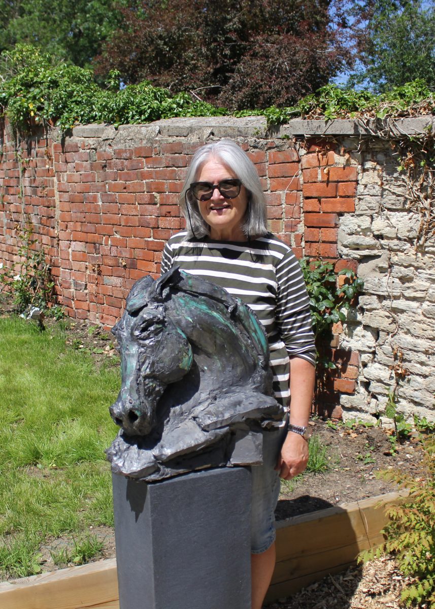 Gwenda-Jones-Sculpture-In-the-Sculpture-Garden-Yardley-Arts-Open-26-Equs-Hors-Sculpture-Exterior-Interior-Sculpture.-Ceramic-stoneware