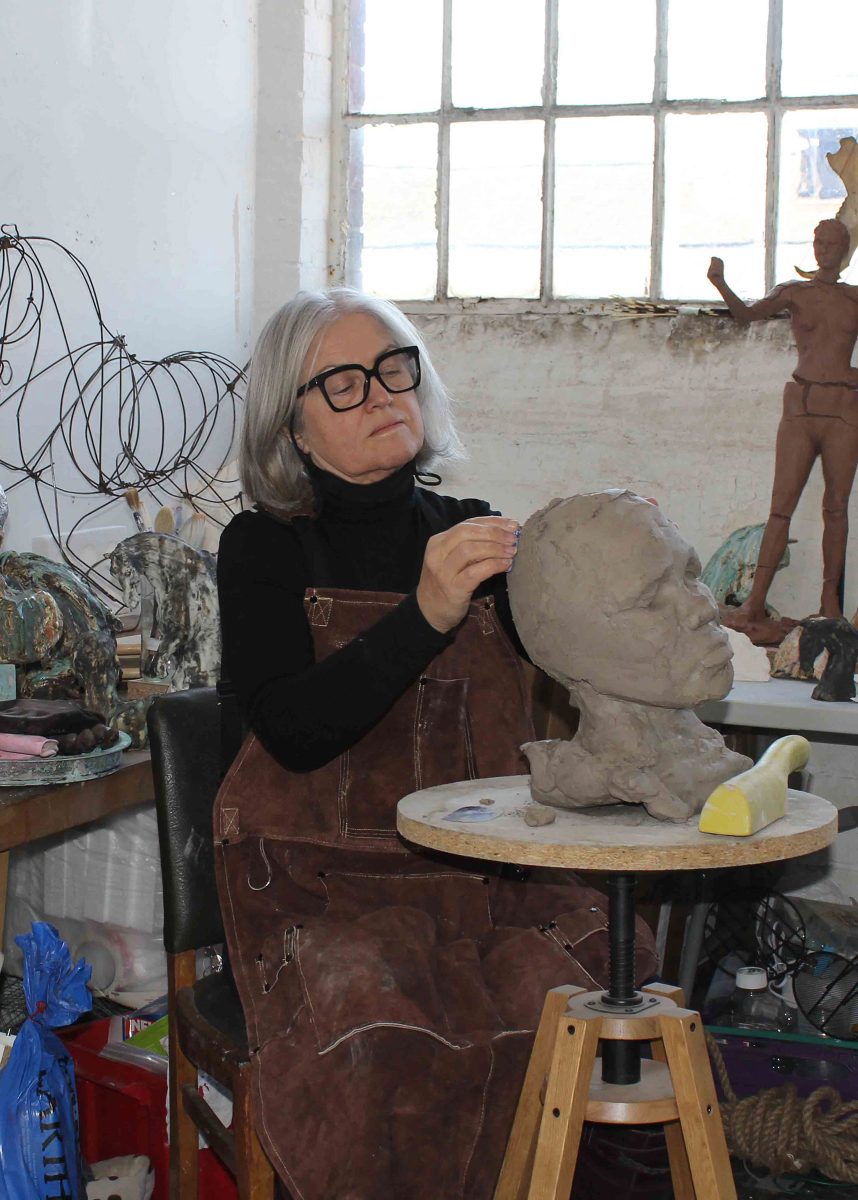 Gwenda-Jones-Sculpture-Studio-Birmingham-sculpting-PORTRAIT