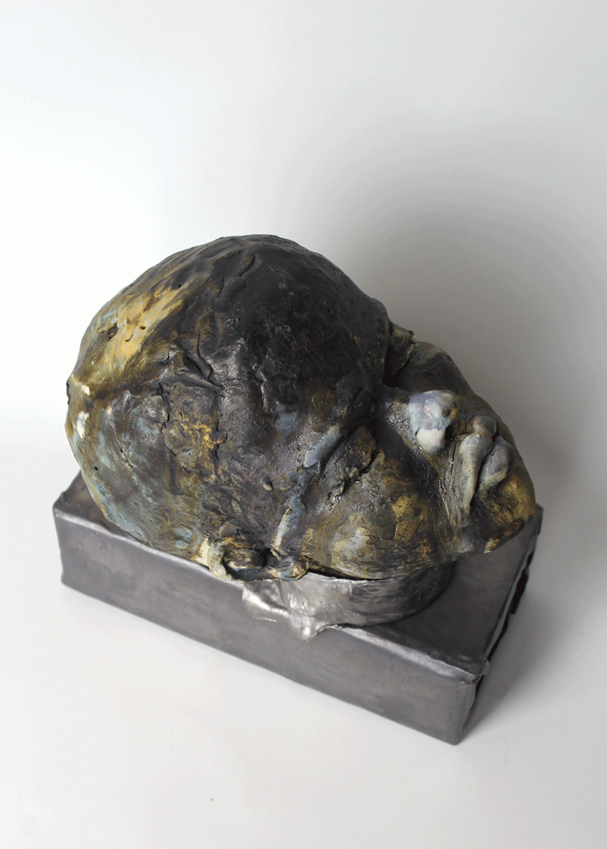 Longing-to-Belong.-Portrait-Sculpture-exploring-identity-and-belonging.-Lead-Colar-and-Base