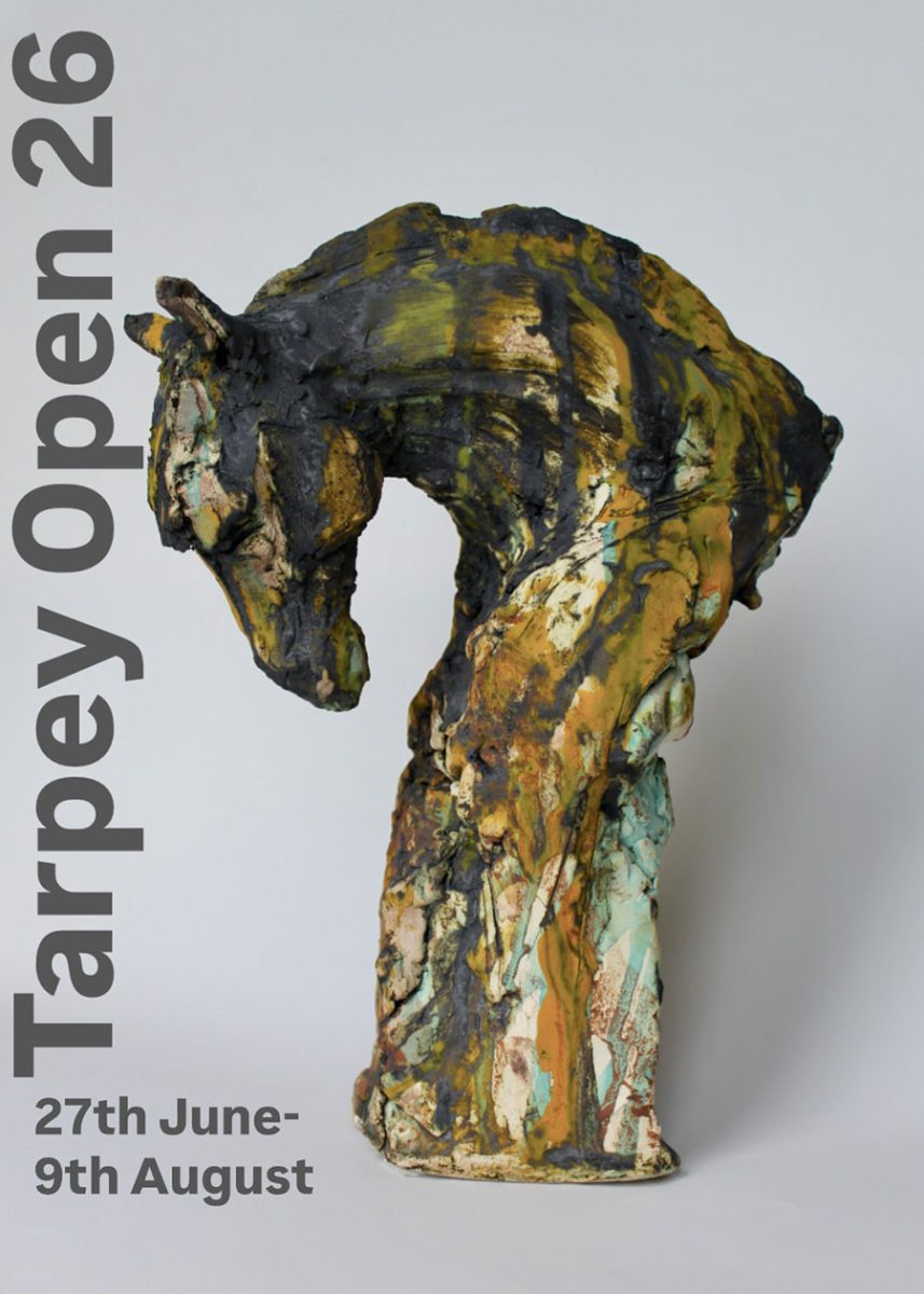 Tarpey-Open-26-Exhibition.-Eqine-ceramic-sculpture-poised-by-Gwenda-Jones-Sculpture